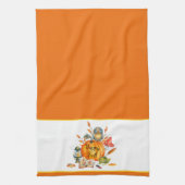 Linge De Cuisine Chouette Citrouille et grenouille (Vertical)