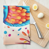 Linge De Cuisine Chouette colorée (Quart Plié)