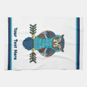 Linge De Cuisine Chouette d'art populaire nordique (Horizontal)