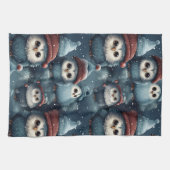 Linge De Cuisine Chouette de Noël (Horizontal)