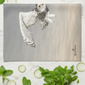 Linge De Cuisine Chouette des neiges (Plié)