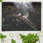 Linge De Cuisine Chouette hivernale majestueuse (Plié)