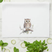 Linge De Cuisine Chouette lunaire perchée dans un arbre (Plié)