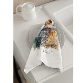 Linge De Cuisine Chouette mignonne en aquarelle, personnalisable