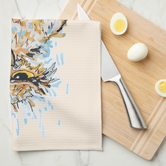 Linge De Cuisine Chouette mouillée (Quart Plié)