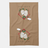 Linge De Cuisine Chouette Noël Mignonne Vacances amusantes (Vertical)