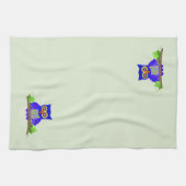 Linge De Cuisine Chouette Sage Bleue (Horizontal)