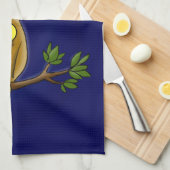 Linge De Cuisine Chouette triste avec larmes et lune manquant ton d (Quart Plié)