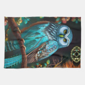 Linge De Cuisine Chouette turquoise (Horizontal)