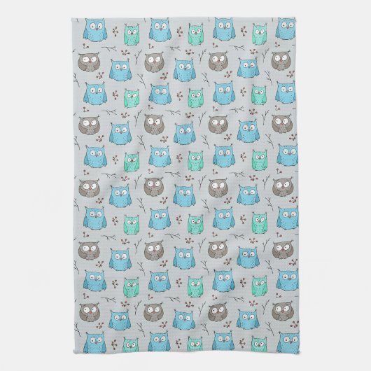 Linge De Cuisine Chouettes (Vertical)