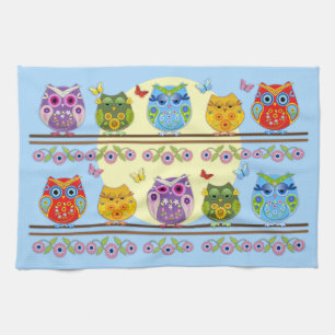 Linge De Cuisine Chouettes d'été jolies et colorées