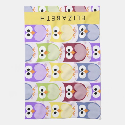 Linge De Cuisine Chouettes mignonnes, Chouette Motif, Chouettes col (Vertical)