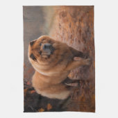 Linge De Cuisine Chow Chow à l'automne Feuilles automne Inspire (Vertical)