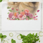 Linge De Cuisine Chow Chow Chien Maman Florale (Plié)