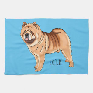 Linge De Cuisine Chow Chow dog cartoon