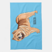 Linge De Cuisine Chow Chow dog cartoon (Vertical)