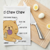 LINGE DE CUISINE CHOW ILLUSTRÉ   (Quart Plié)