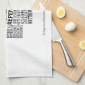 Linge De Cuisine chrétien (Quart Plié)