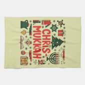 Linge De Cuisine Chrismukkah Hanoukka Noël Juif Religieux (Horizontal)