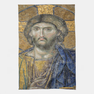 Linge De Cuisine Christ Pantocrator Mosiac Iconique Religieux Romai