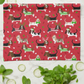 Linge De Cuisine Christmas Basset Hound (Plié)