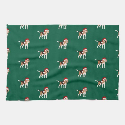 Linge De Cuisine Christmas Beagle (Horizontal)