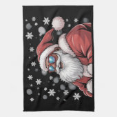 Linge De Cuisine Christmas Black African American Santa Xmas  (Vertical)