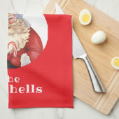 Linge De Cuisine Christmas Cookie Retro Santa's Baking Crew NAME (Quart Plié)