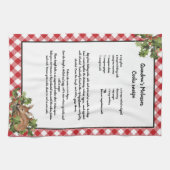 Linge De Cuisine Christmas Deer Holy Recep Keepsaké rouge Plaid (Horizontal)