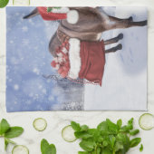 Linge De Cuisine Christmas donkey with funny (Plié)