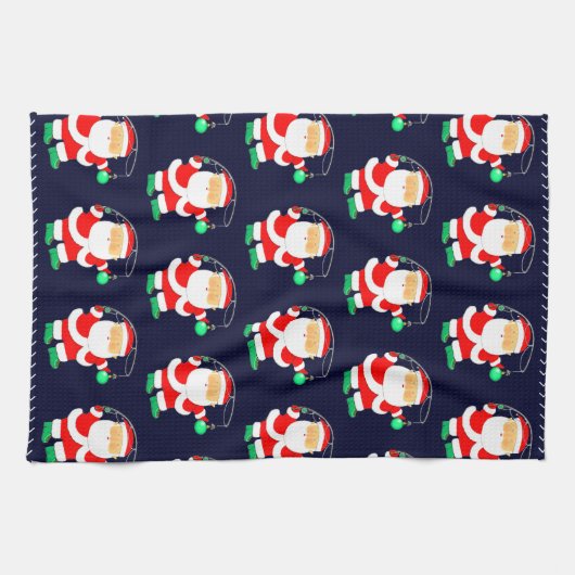 Linge De Cuisine Christmas Fishing Funny (Horizontal)