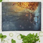 Linge De Cuisine Christmas Forest. (Plié)