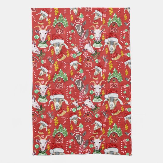 Linge De Cuisine Christmas GOATS Bonbons et cloches de Jingle GetYe (Vertical)