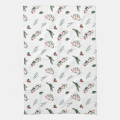 Linge De Cuisine Christmas Greenery et Holly Berries Motif (Vertical)