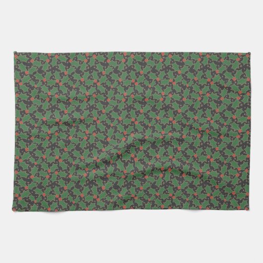 Linge De Cuisine Christmas Holly (Horizontal)