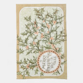 Linge De Cuisine Christmas Holly Jolie Antique Salutation (Vertical)
