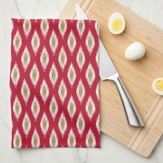 Linge De Cuisine Christmas Ikat (Quart Plié)