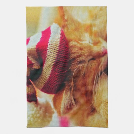 Linge De Cuisine Christmas Kitten (Vertical)