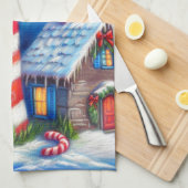 Linge De Cuisine Christmas Lighthouse Nautical Coastal Mountain (Quart Plié)