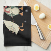 Linge De Cuisine Christmas Lights Ducks Funny Animals Farm Lover  (Quart Plié)