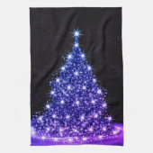 Linge De Cuisine Christmas Party Pink Blue Tree Winter Black Rustic (Vertical)