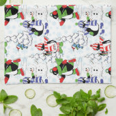 Linge De Cuisine Christmas penguin ice skating (Plié)