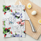 Linge De Cuisine Christmas penguin ice skating (Quart Plié)