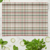 Linge De Cuisine Christmas Plaid - rustic green red ivory (Plié)