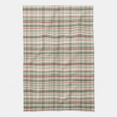 Linge De Cuisine Christmas Plaid - rustic green red ivory (Vertical)