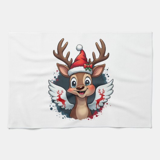 Linge De Cuisine christmas Reindeer (1) (Horizontal)