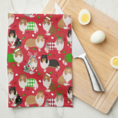 Linge De Cuisine Christmas Rough Collie (Quart Plié)