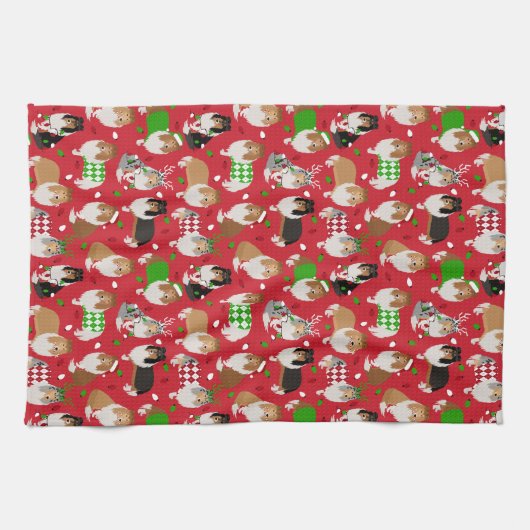 Linge De Cuisine Christmas Rough Collie (Horizontal)