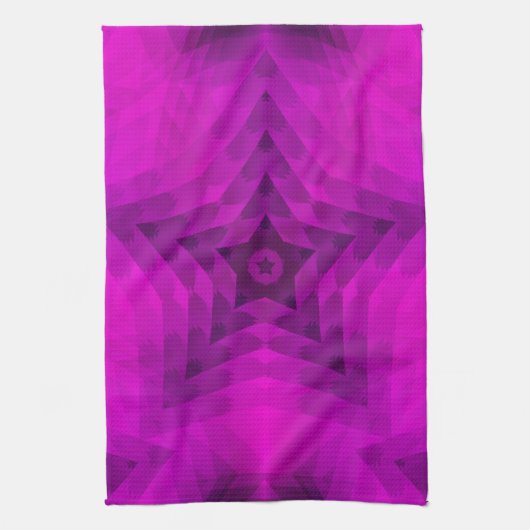 Linge De Cuisine Christmas Tree Silhouette & Purple Star Gradient (Vertical)