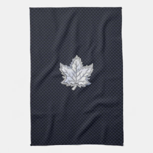 Linge De Cuisine Chrome Comme Maple Leaf Fibres de carbone Impressi